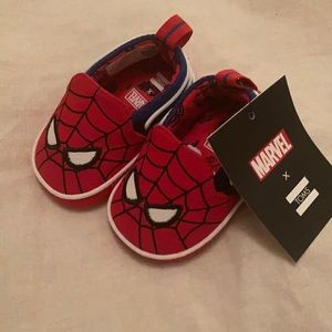 Toms Tiny Lima Spider Man Face Print Shoes
